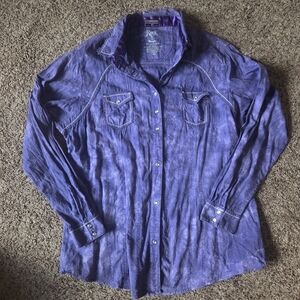 Rock 47 by Wrangler Long Sleeve Top, Size 2 X-Large